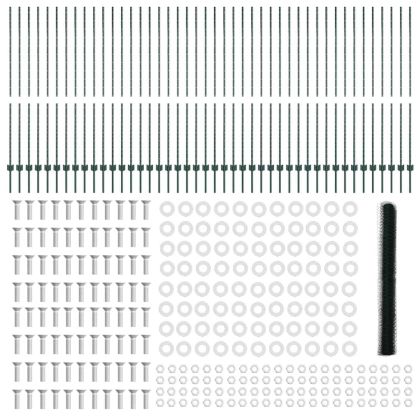 Ограда с пост Зелен 1,5 x 100 м Стомана и PVC