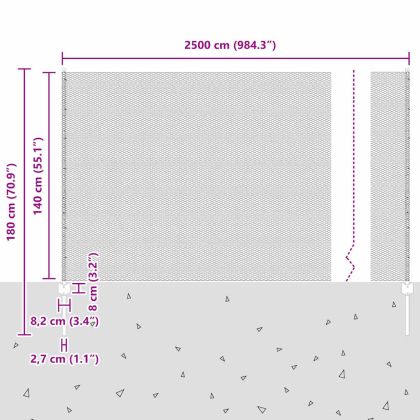 Ограда с пост Сив 1,4 x 25 m Стомана