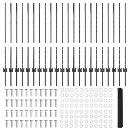 Ограда с пост Сив 1 x 50 m Стомана и PVC
