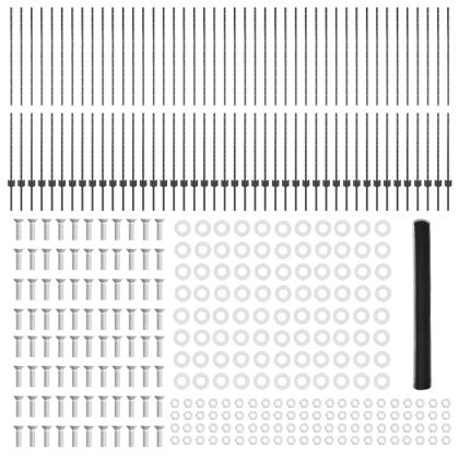 Ограда с пост Сив 1,5 x 100 м Стомана и PVC