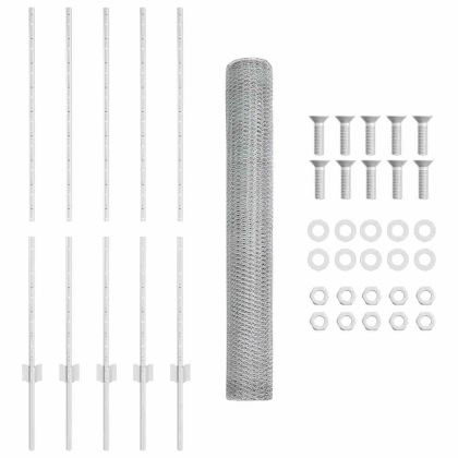 Ограда с пост Сребрист 1,2 x 10 m Стомана