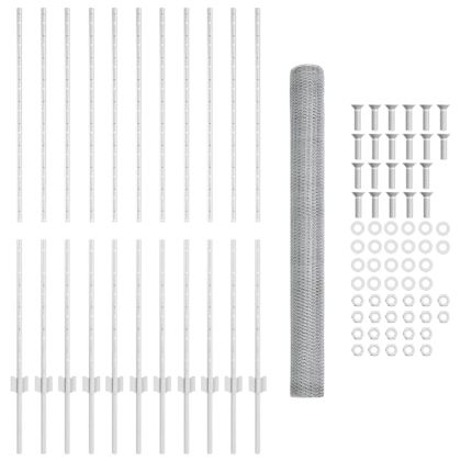 Ограда с пост Сребрист 1,4 x 25 m Стомана