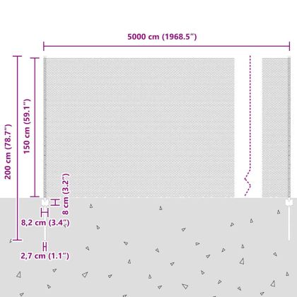 Ограда с пост Сребрист 1,5 x 50 m Стомана