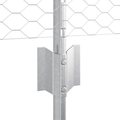 Ограда с пост Сребрист 0,5 x 100 м Стомана
