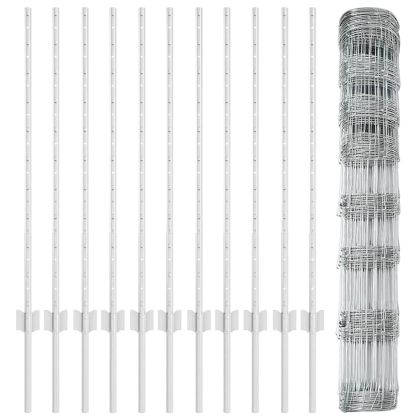 Ограда с пост Сребрист 1 x 25 m Стомана