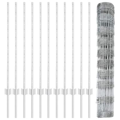 Ограда с пост Сребрист 1 x 25 m Стомана