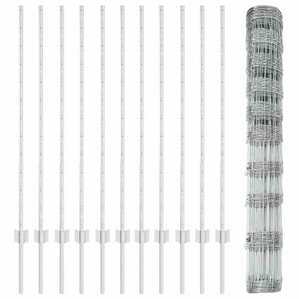 Ограда с пост Сребрист 1,2 x 25 m Стомана