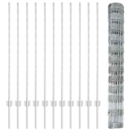 Ограда с пост Сребрист 1,2 x 25 m Стомана