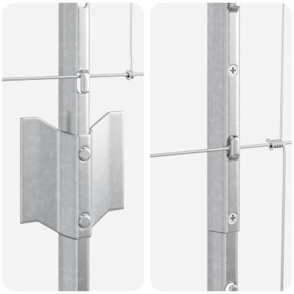 Ограда с пост Сребрист 1,4 x 25 m Стомана