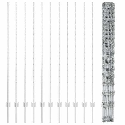 Ограда с пост Сребрист 1,5 x 25 m Стомана