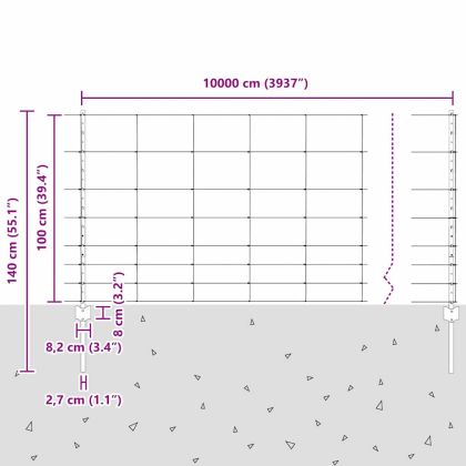Ограда с пост Сребрист 1 x 100 m