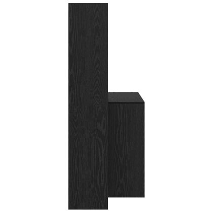 Бюро с рафт Черния дъб 138,5 x 55 x 143 см Инженерно дърво
