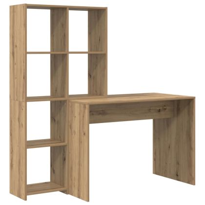 Бюро с рафт Дъб 138,5 x 55 x 143 см Инженерна дървесина