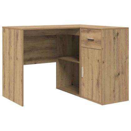 Ъглово бюро с чекмедже с рафт с врата Дъб 102 x 88 x 75 см