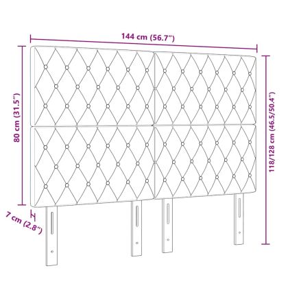 Облегалка за глава Тъмен зелен 144 см Кадифе