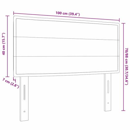 LED глава с LED ленти с таблото Черен 100 cm текстил