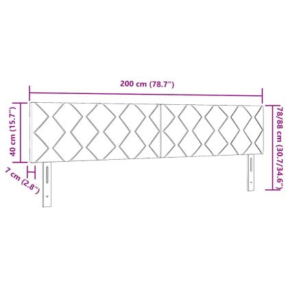 LED глава Черен 200 cm Кадифе