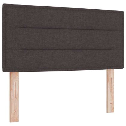 Легло с пружинирана основа Тъмен кафяв 80 x 200 cm текстил