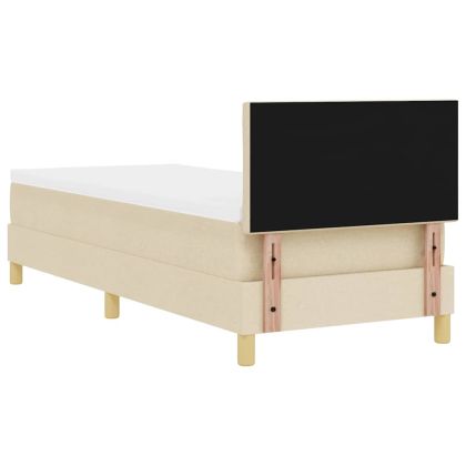 Легло с пружинирана основа с таблото Крем 80 x 200 cm текстил