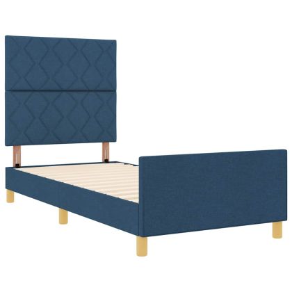Рамка за легло с таблото Синьо 100 x 200 cm текстил