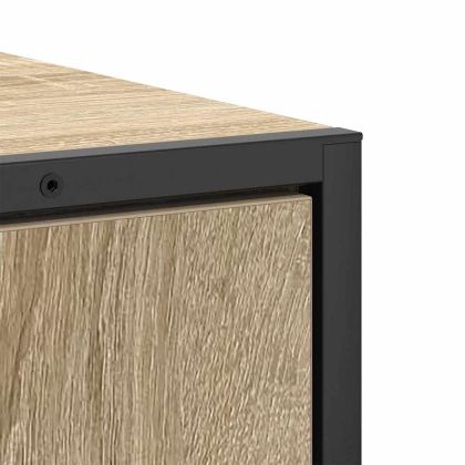 Комплект мебели за баня с рафт 3 pcs Кафяво Инженерно дърво