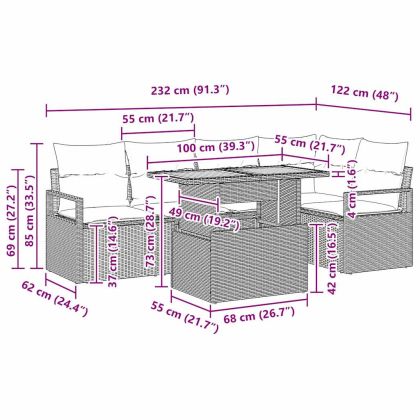 Комплект за хранене в градината 6 pcs Черен и кафяв