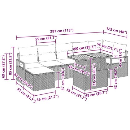 Комплект за хранене в градината 8 pcs Бежов и кремав
