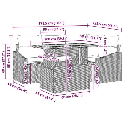 Комплект за хранене в градината 5 pcs Черен и кафяв