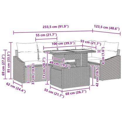 Комплект за хранене в градината 6 pcs Черен и кафяв