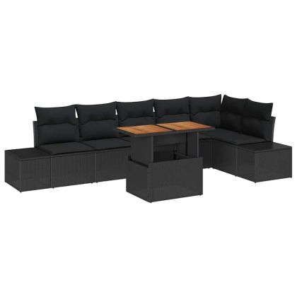 Комплект за хранене в градината 7 pcs Черен и кафяв