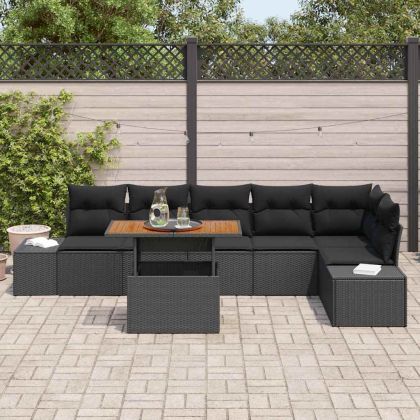Комплект за хранене в градината 7 pcs Черен и кафяв