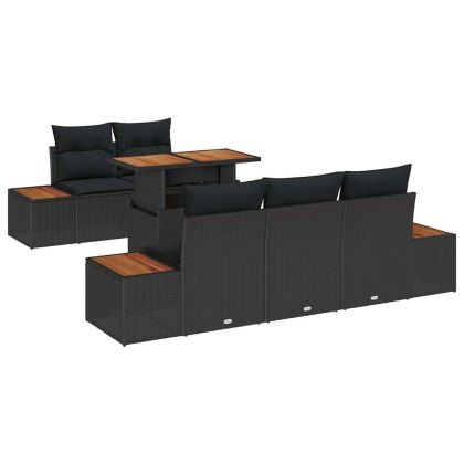 Комплект за хранене в градината 6 pcs Черен и кафяв