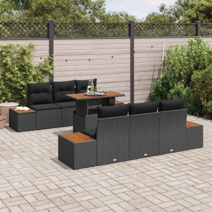 Комплект за хранене в градината 7 pcs Черен и кафяв