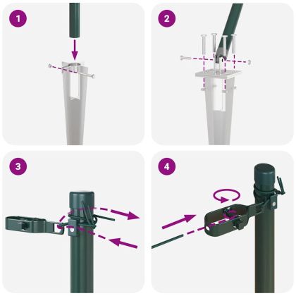 Стълб за ограда. 52 pcs Сив 3,2 x 3,2 x 215 см