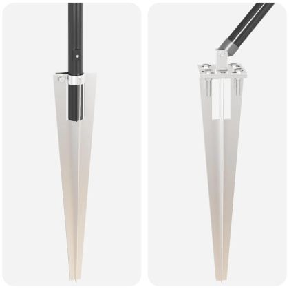 Стълб за ограда. 52 pcs Сив 3,2 x 3,2 x 105 см