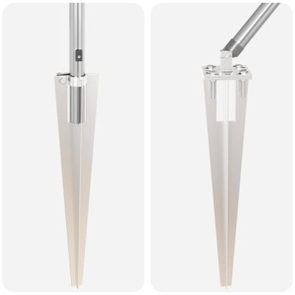 Стълб за ограда. 52 pcs Сив 3,2 x 3,2 x 165 см