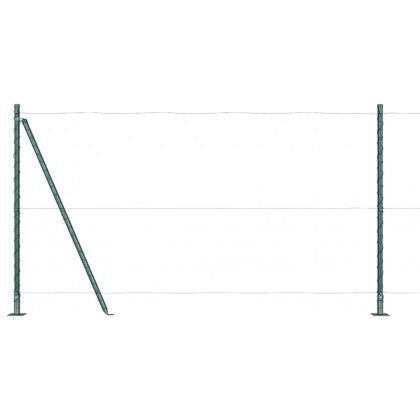 Стълб за ограда. 52 pcs Сив 3,2 x 3,2 x 150 см