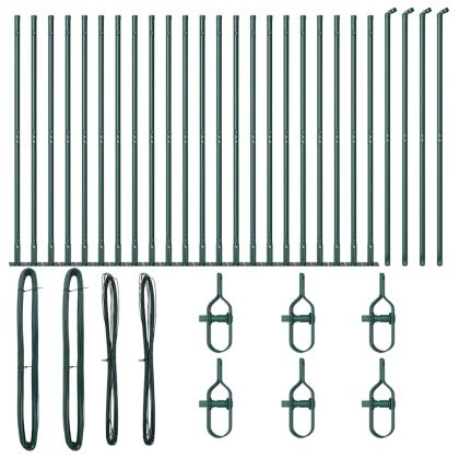 Стълб за ограда. 26 pcs Сив 3,2 x 3,2 x 160 см