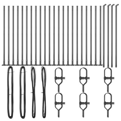 Стълб за ограда. 26 pcs Сив 3,2 x 3,2 x 50 см