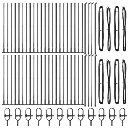 Стълб за ограда. 52 pcs Сив 3,2 x 3,2 x 70 см