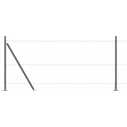 Стълб за ограда. 26 pcs Сив 3,2 x 3,2 x 90 см