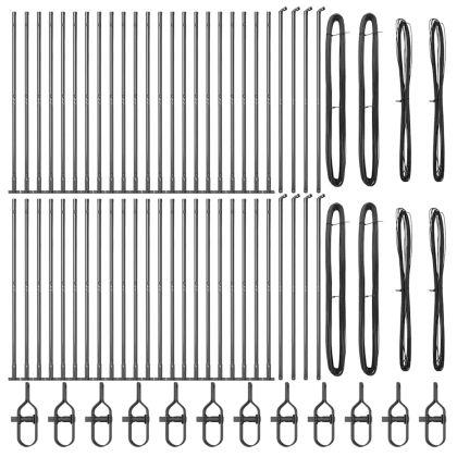Стълб за ограда. 52 pcs Сив 3,2 x 3,2 x 130 см