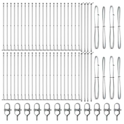 Стълб за ограда. 52 pcs Сив 3,2 x 3,2 x 50 см