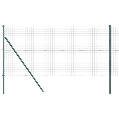 Ограда с пост Зелен 1,2 x 25 m Стомана и PVC