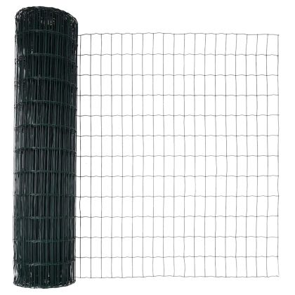 Ограда с пост Зелен 1 x 25 m Стомана и PVC