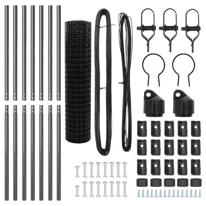 Ограда с пост Сив 1,2 x 10 m Стомана