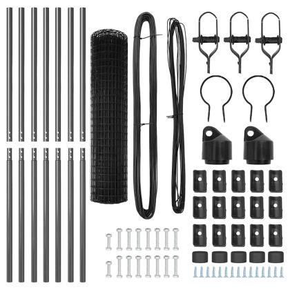 Ограда с пост Сив 1,2 x 10 m Стомана