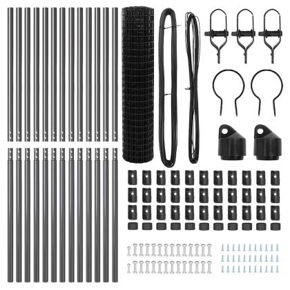Ограда с пост Сив 1 x 25 m Стомана