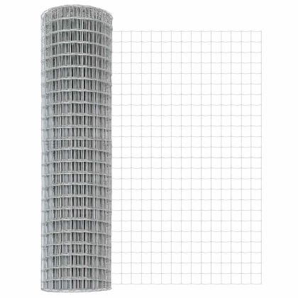 Земно фиксиране на Euro ограда за открито 10 x 1,4 м Сребристо