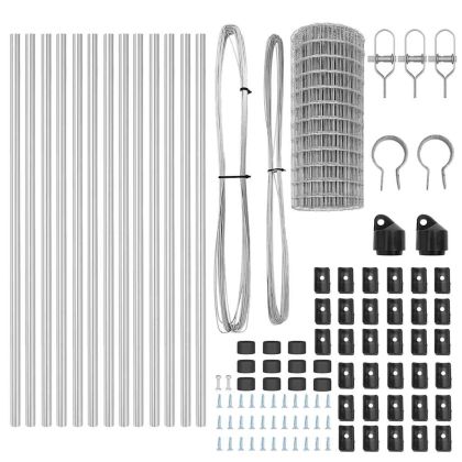 Ограда с пост Сребрист 0,6 x 25 м Стомана и PVC